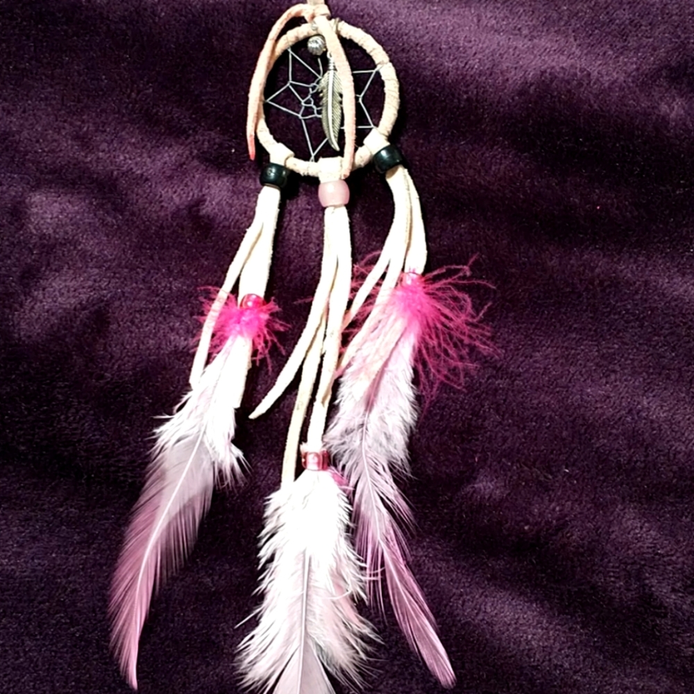 Mini pink dream catcher